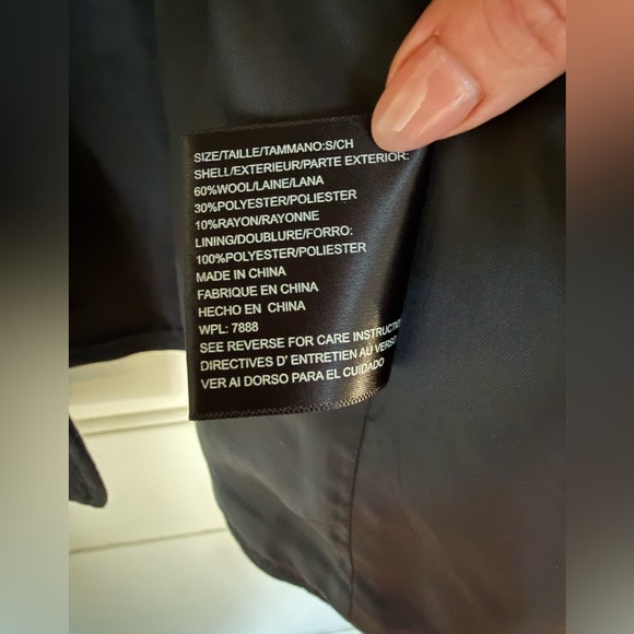 Michael Kors Women's Double-Breasted Wool Blend Peacoat in Charcoal Gray - Picture 8 of 8